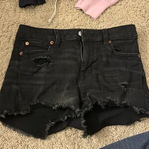 Black American Eagle Jean Shorts